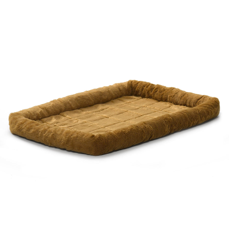 Bolster Dog Bed 48L-Inch Cinnamon Dog Bed w/Comfortable Bolster | Ideal for Extra Large Dog Breeds & Fits a 48-Inch Dog Crate | Easy Maintenance Machine Wash & Dry