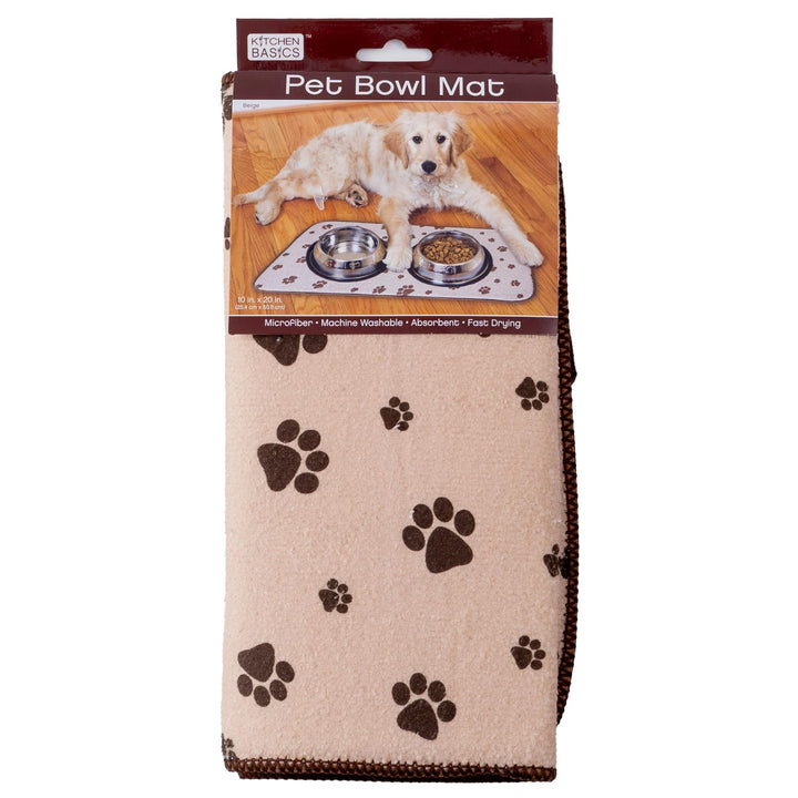Microfiber Pet Bowl Feeding Mat, Anti-Skid and Absorbent, 10 Inch x 20 Inch