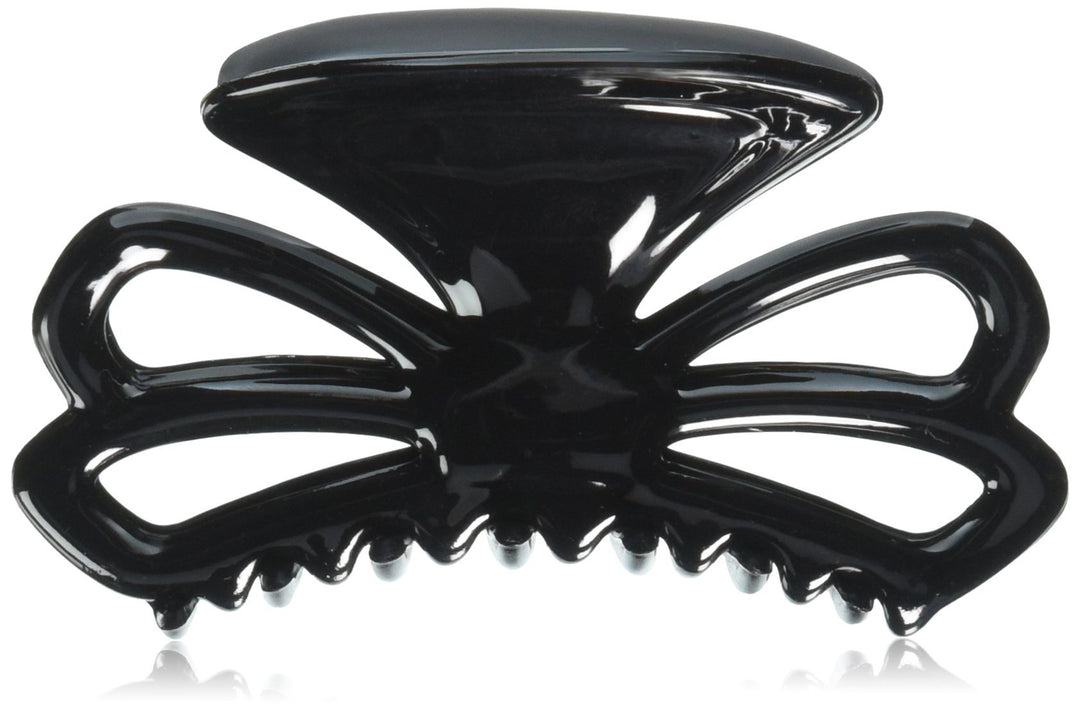 Stylish Double Tied Bow In A Black Hair Claw