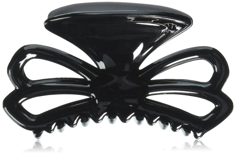 Stylish Double Tied Bow In A Black Hair Claw