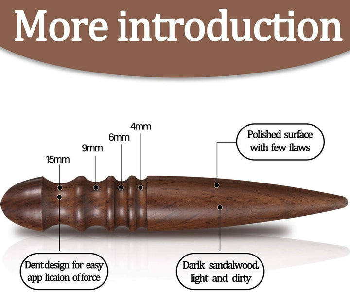 6 Pcs Leather Knife Set, Including 4 Leather Edge Bevelers, Leather Cutting Knife Skiving Knife, Sandalwood Edge Leather Burnisher Tool for DIY Leather Craft,1.5 mm 1.2 mm 1.0 mm 0.8 mm