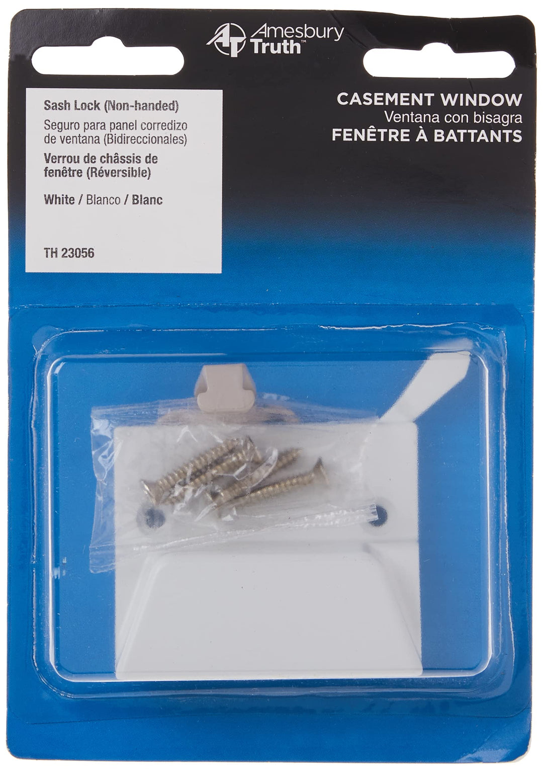 Products TH 23056 Low Profile Sash Lock with Keeper, White