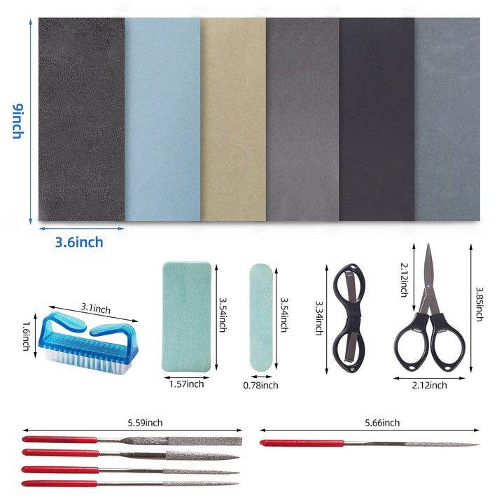 24PCS Resin Casting Tools Set, Epoxy Resin Sandpaper and Polishing Kit, 5 Resin File, 12 Sand Papers, 4 Polishing Blocks, for Polishing Epoxy Resin Jewelry Making Supplies