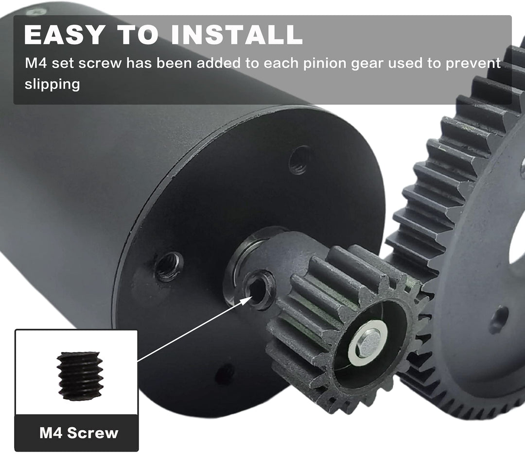 32P 5mm Hardened Metal Pinion Motor Gear Set 13T 15T 17T 19T 21T with 3.175mm Coupler for RC Buggy Car Monster Truck
