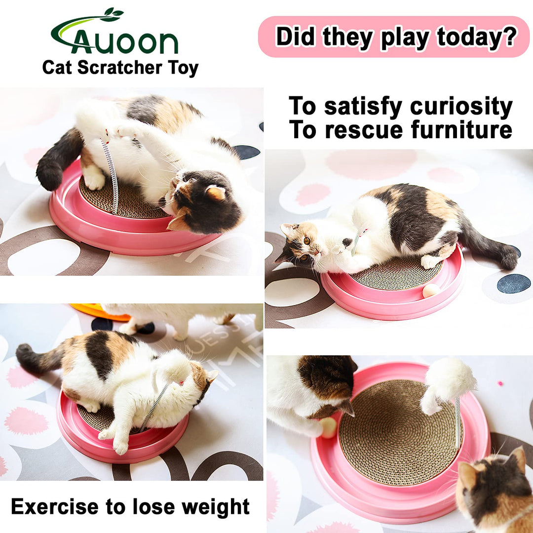Cat Scratcher Toy, Cat Toy, Scratch pad,Scratching Toy,Post Pad Interactive Training Exercise Mouse Play Toy with Ball for Cat Kitty Puppy