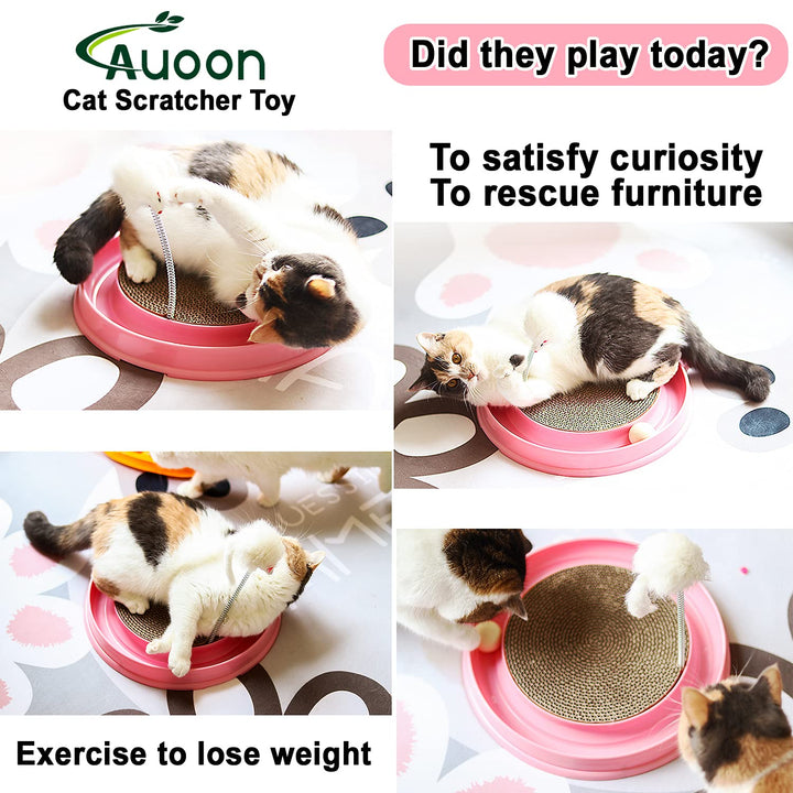 Cat Scratcher Toy, Cat Toy, Scratch pad,Scratching Toy,Post Pad Interactive Training Exercise Mouse Play Toy with Ball for Cat Kitty Puppy