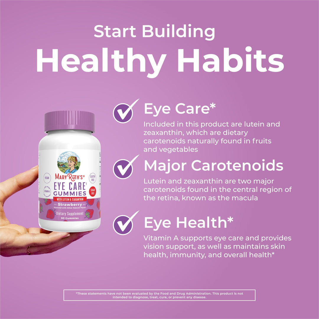 Eye Care Gummies | Eye Health Vitamins for Adults and Kids | Lutein and Zeaxanthin Supplements | for Eyes | Vegan | Non-GMO | Gluten Free | 90 Count | 45 Day Supply