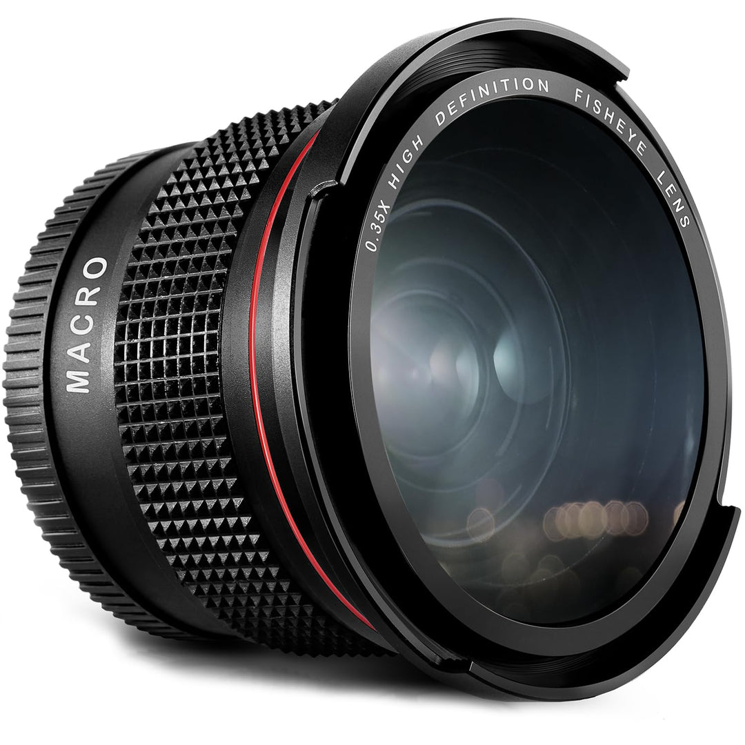 52MM 0.35x HD Fisheye Nikon Wide Angle Lens (w/Macro Portion) for Lenses of DSLR Cameras D5500 D5300 D5200 D5100 D3500 D3400 D3300 D3200 D3100 D3000 - Wide Angle Lens Nikon Mount