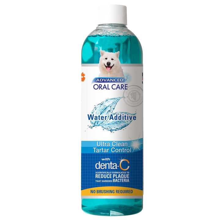Advanced Oral Care Pet Dental Water Additive, Liquid Tartar Remover & Breath Freshener for Dogs, Dog Teeth-Cleaning, Original Flavor, 16 oz.