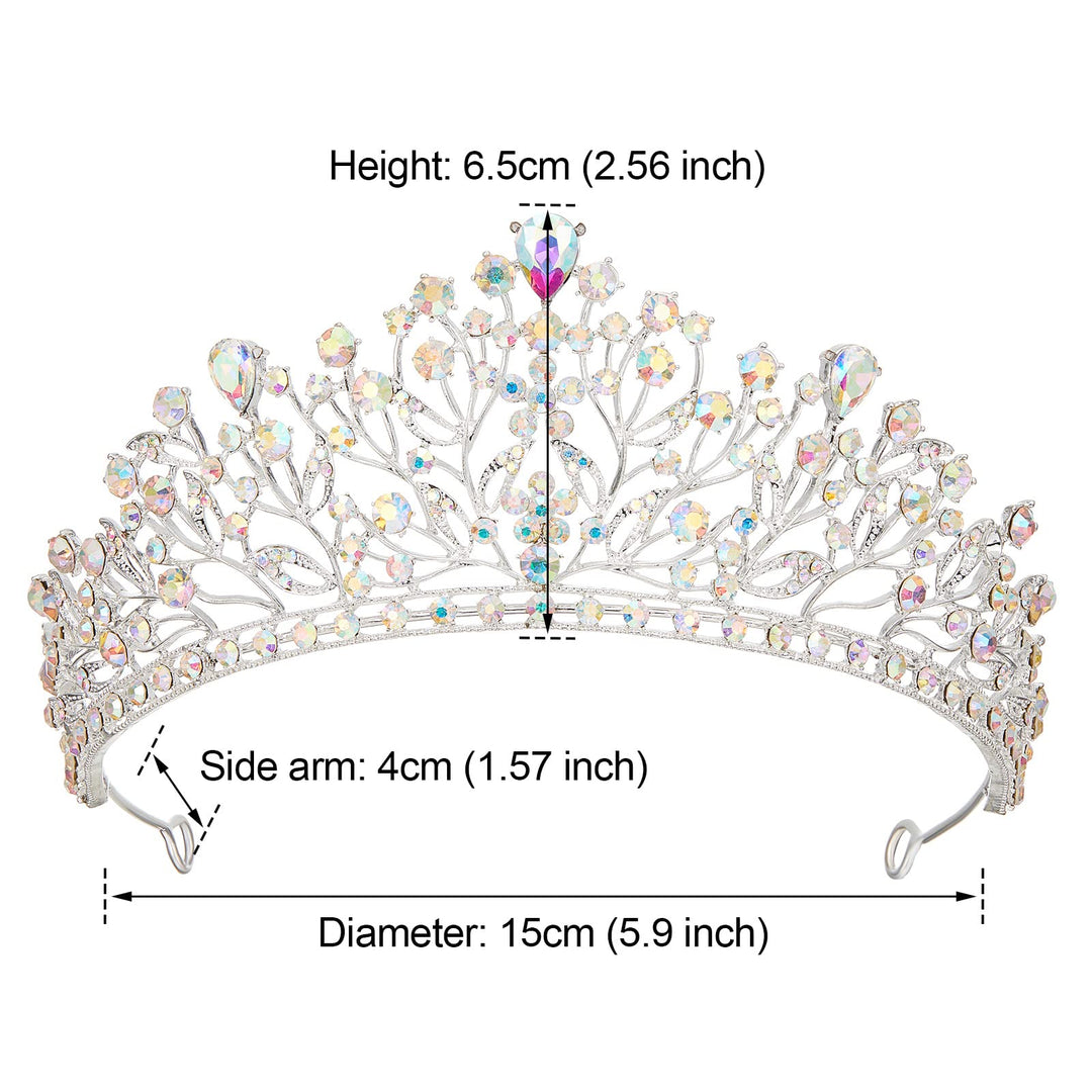 Red Tiaras and Crowns for Women - Crystal Queen Crown - Gothic Crown Headpieces for Quinceanera Pageant Birthday Prom, Red