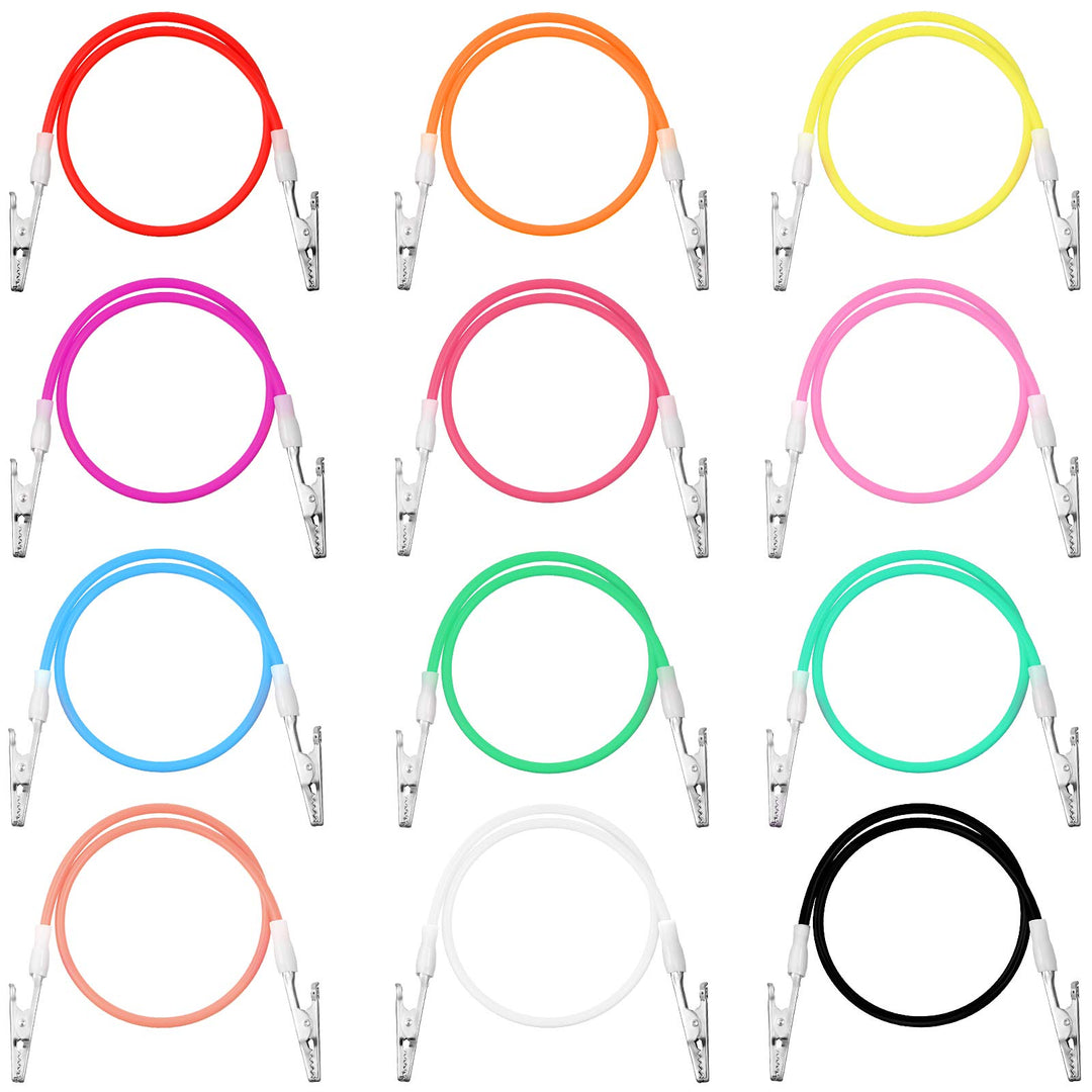 12 Pieces Bib Holder Clip Napkin Dental Bib Clips Silicone Colorful Dentist Bib Holder Clip Napkin Holder(Bright Color Series)