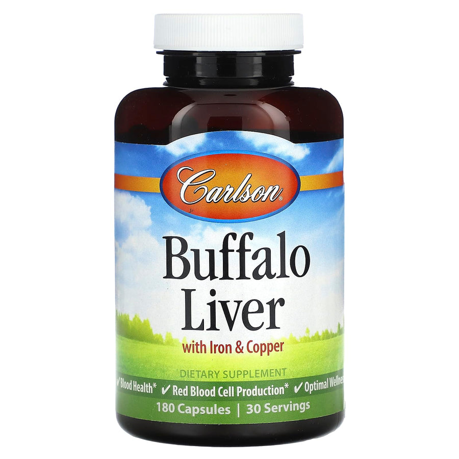 Buffalo Liver, Blood Health, 180 Capsules