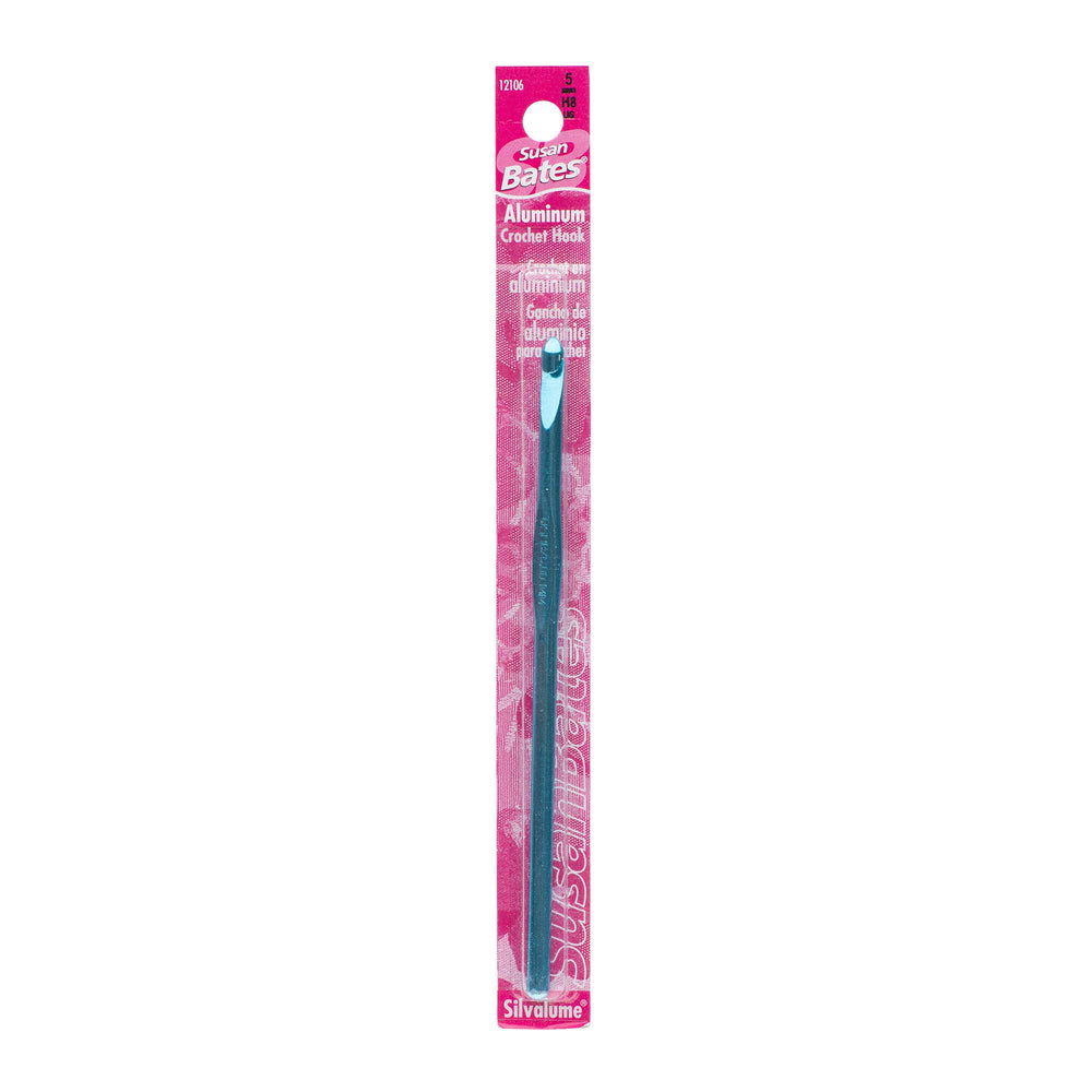 Silvalume Aluminum Crochet Hook 5-1/2 Size H 8 -Turquoise