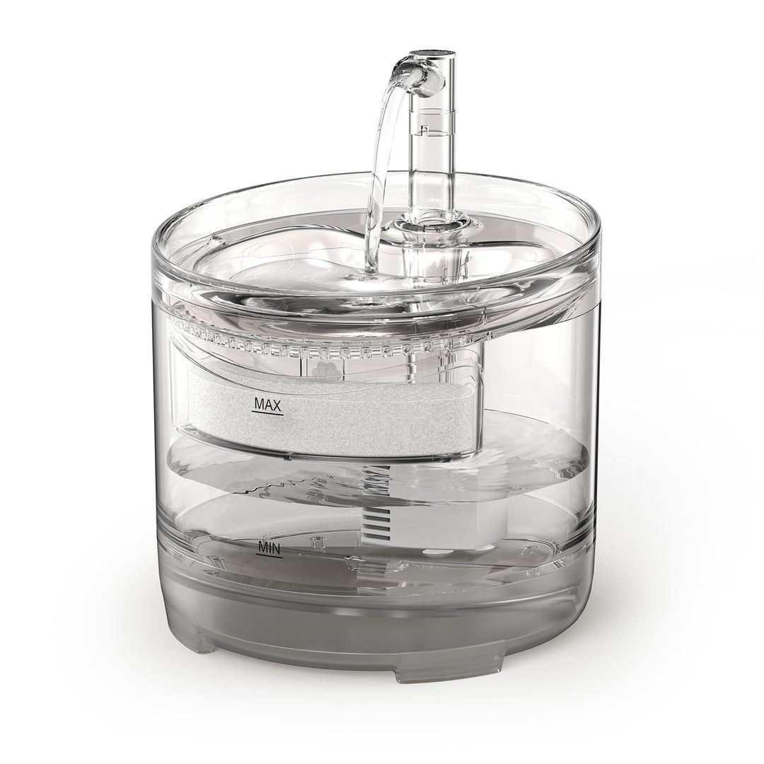 Cat Water Fountain WF050TP 1.5L Automatic Pet Drinking Fountain with Replacement Faucet Kit(No Adapter