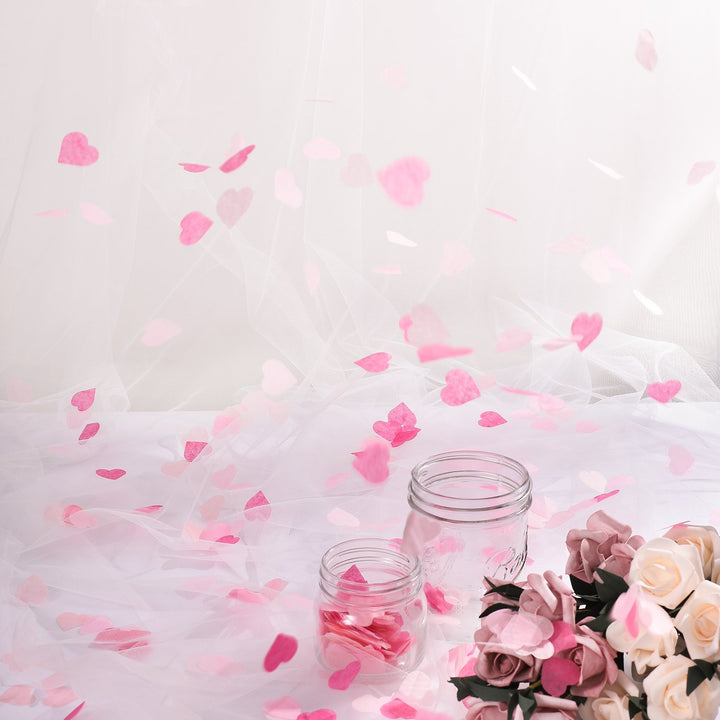 Valentine's Day 1 Inch Heart Paper Confetti Tissue Confetti 6000 Pieces confetti Party Table Decorations for Balloon, Wedding, Holiday, Birthday