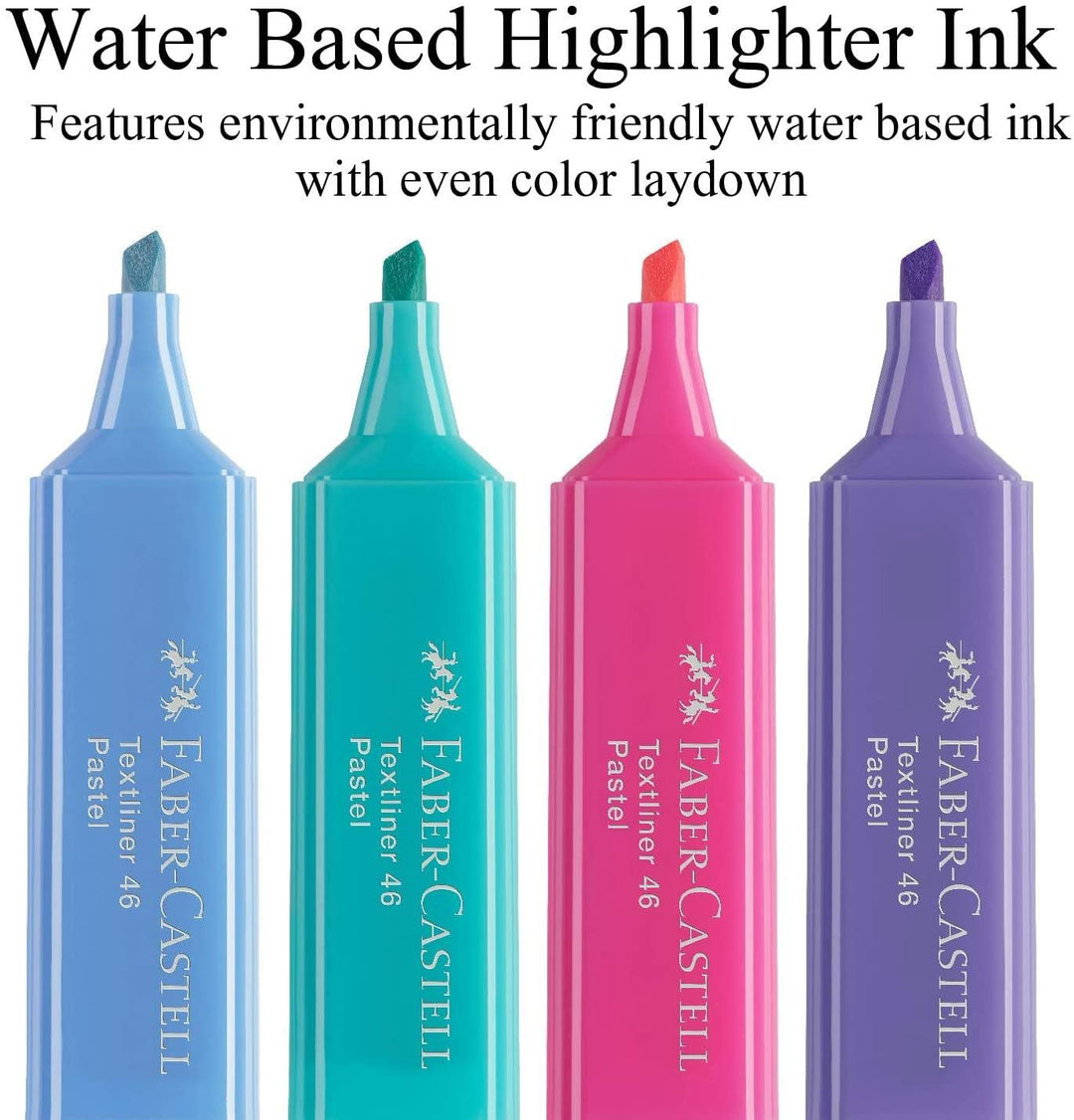 Pastel Highlighters Set - 8 Chisel Tip Highlighter Pens in Assorted Pastel Colors