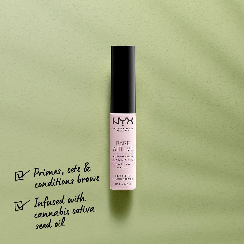 PROFESSIONAL MAKEUP Bare With Me Cannabis Sativa Seed Oil Brow Setter, Eyebrow Gel