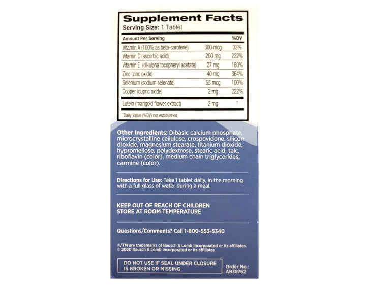 Bausch & Lomb Ocuvite with Lutein - 120 Tablets