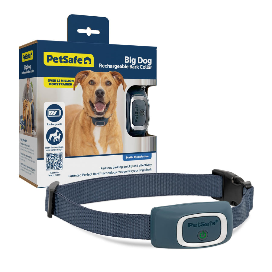 Rechargeable Bark Collar, 15 Levels of Automatically Adjusting Static Correction - Rechargeable, Waterproof - Reduces Barking and Whining - for Small, Medium, and Large Dogs Over 8 lb