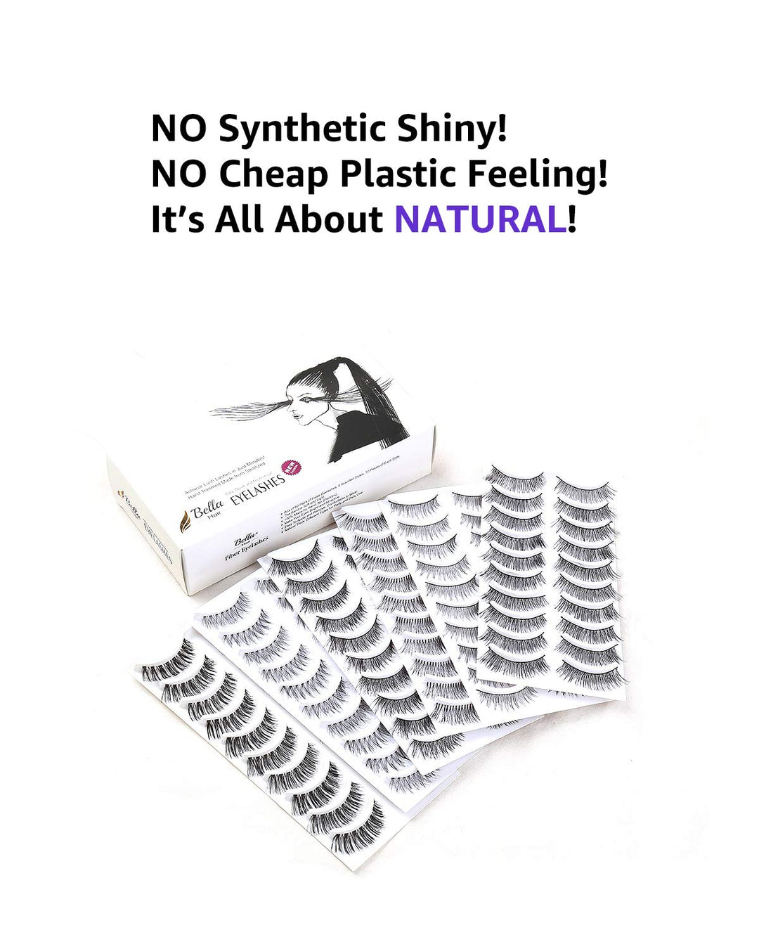 False Eyelashes Variety Pack, 60 Pairs Reusable Handmade Fake Eyelashes in 6 Styles, Specialized Natural Soft, Criss-Cross, Wispies Lashes for Daily, Casual Events, Daytime Outings and More