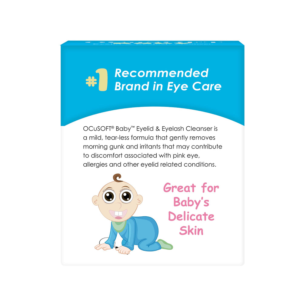 Baby Eyelid and Eyelash Cleanser, Pre-Moistened Towelette, 20 Count