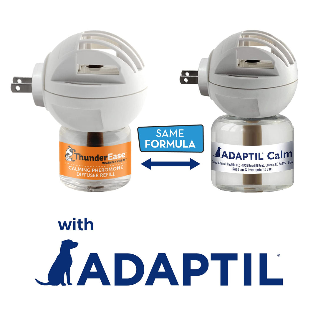 Dog Calming Pheromone Diffuser Kit | Powered by ADAPTIL | Vet Recommended to Relieve Separation Anxiety, Stress Barking & Chewing, and Fear of Fireworks & Thunderstorms (30 Day Supply)