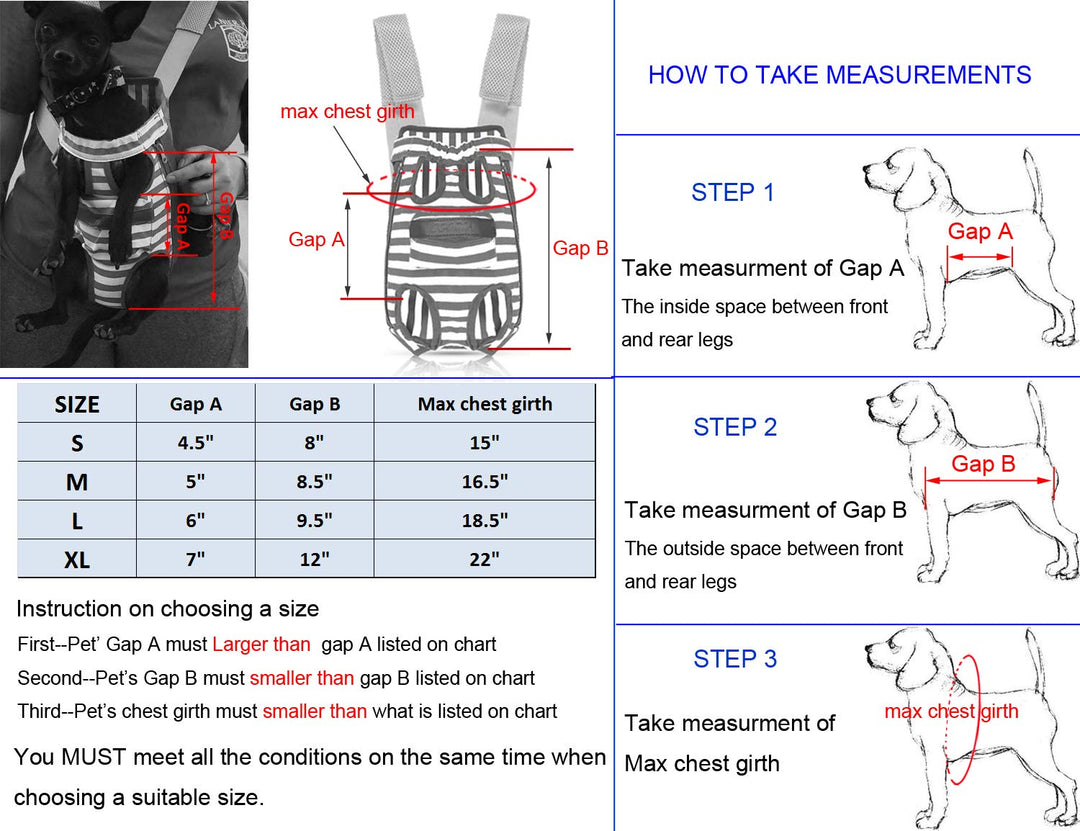 Legs Out Front Pet Dog Carrier Front Chest Backpack Pet Cat Puppy Tote Holder Bag Sling Outdoor (XL, Color Black)