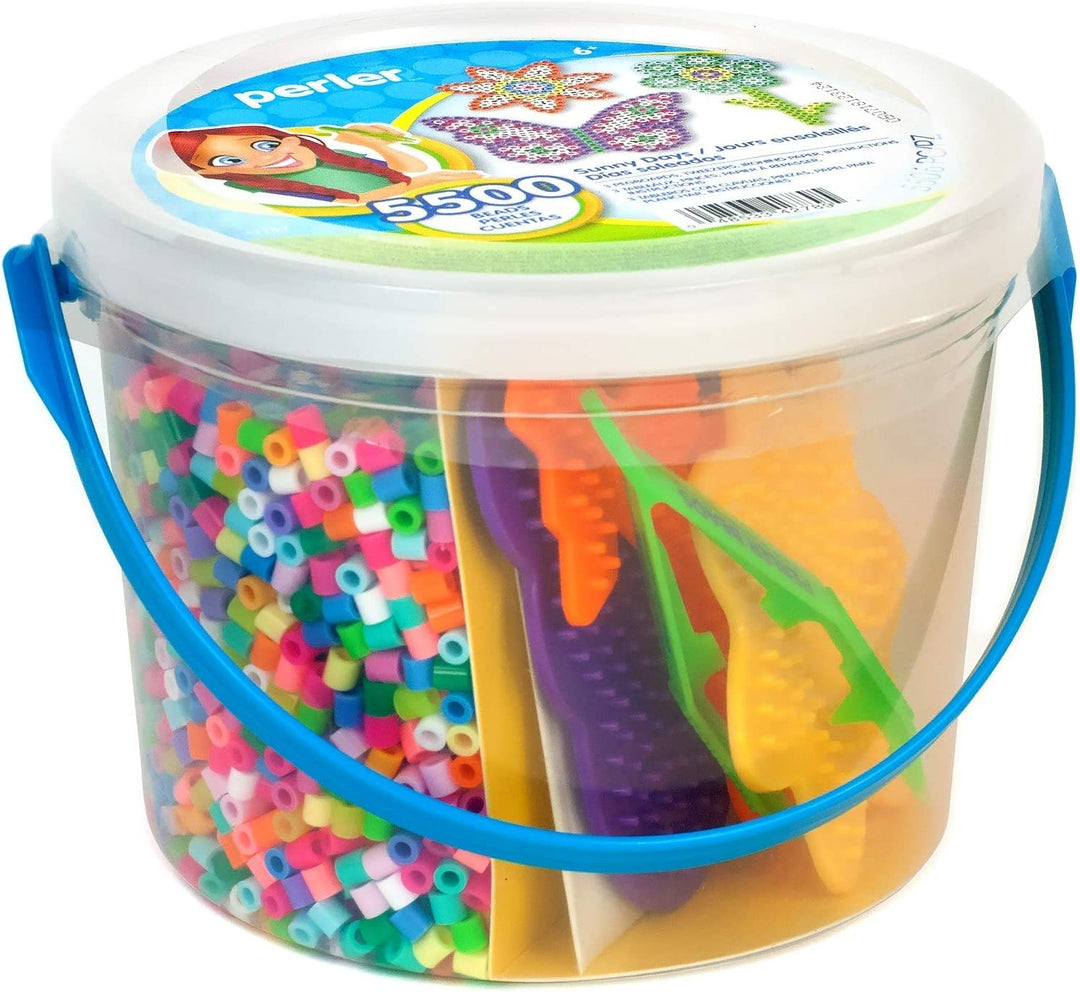 Sunny Days Bright Color Fuse Bead Bucket, 5500 pcs