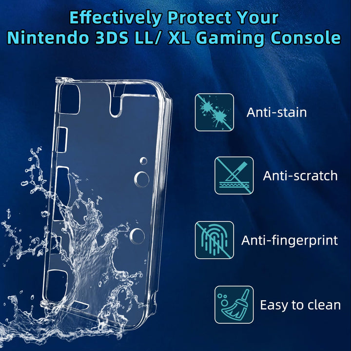 Protective Clear Crystal Hard Guard Case Cover Skin Shell for Nintendo 3DS XL LL Color Clear White