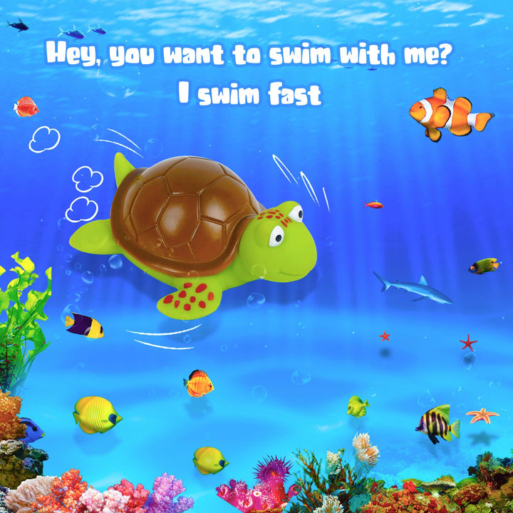 Floating Pool Thermometer, Large Size Easy Read for Water Temperature with String for Outdoor and Indoor Swimming Pools and Spas (Turtle)