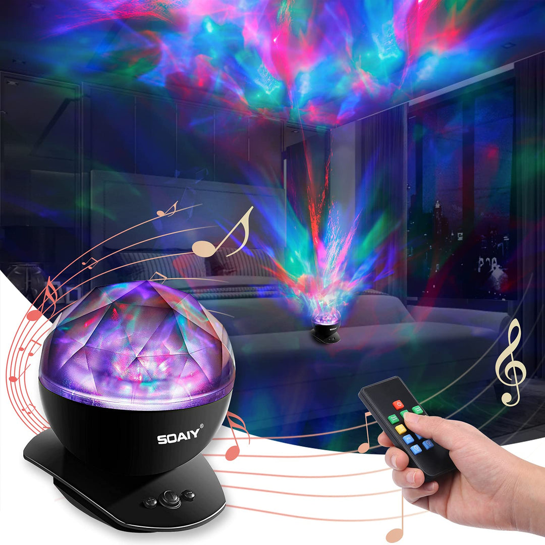 Galaxy Projector, Christmas Projector Star Projector with Bluetooth Speaker/Timer/Remote, White Noise Aurora Projector for Bedroom, Northern Ceiling Night Light Gift for Adults, Teenger, Baby, Kids