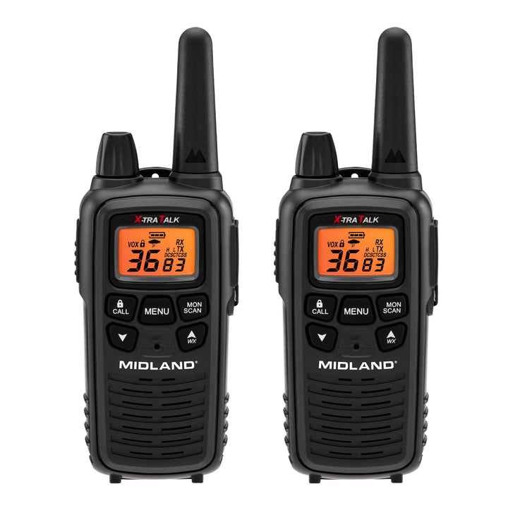 - LXT600VP3 - Handheld Portable FRS Business Overlanding Gear Two Way Radio - Long Range Rechargeable Walkie Talkies for Adults - 121 Privacy Codes, Weather Radio - Black (2 Pack)