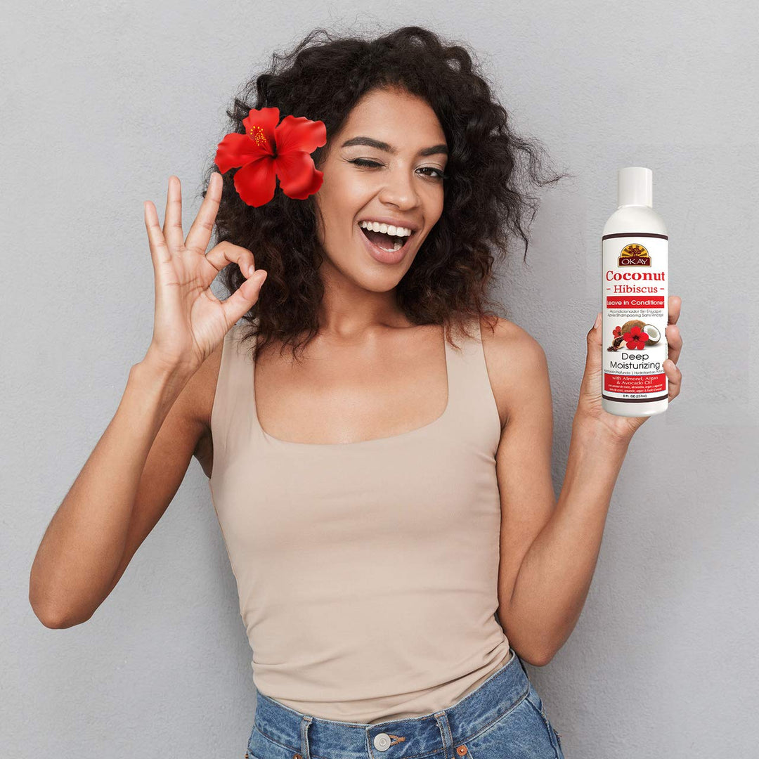 Coconut Leave In Conditioner Hibiscus 8 Ounce