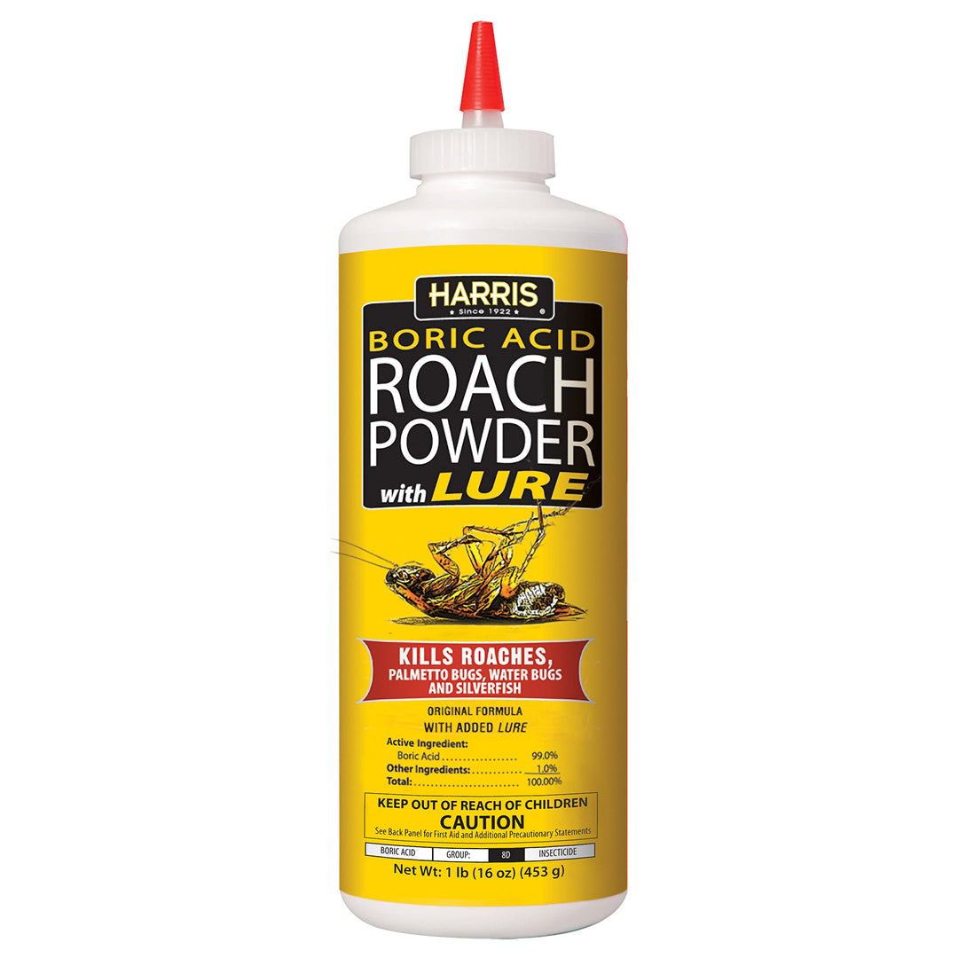 Boric Acid Roach and Silverfish Killer Powder w/Lure for Insects (16oz)