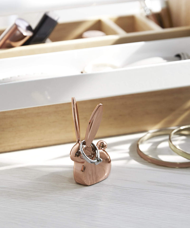 299118-880 Anigram Bunny Ring Holder for Jewelry, Copper