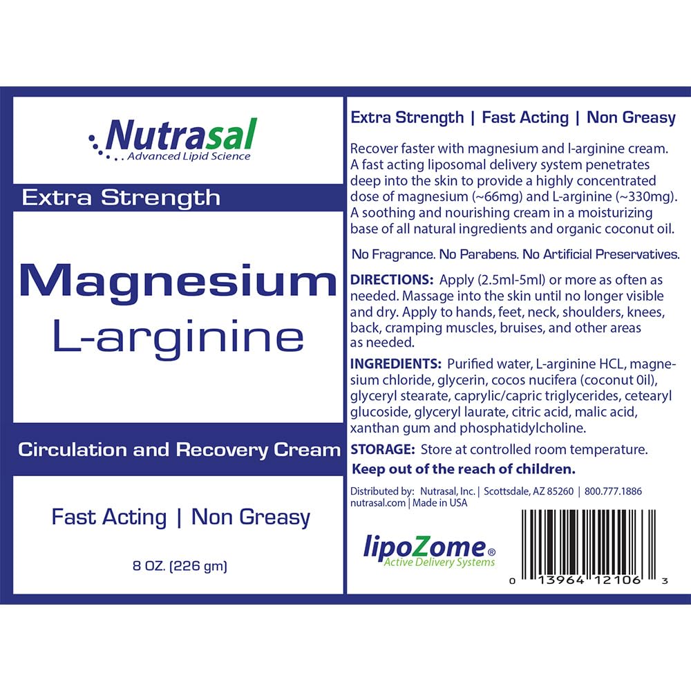 Magnesium L-Arginine Cream - 8oz