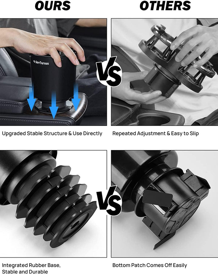 Upgraded Car Cup Holder Expander with Offset Base, Compatible YETI, Hydro Flask, Large for Hold 18-40 oz Bottles and Mugs, Other in 3.4-3.8 inch