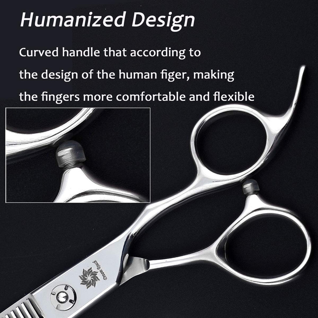 Hair Thinning Scissors Cutting Teeth Shears Professional Barber Shear Hairdressing Texturizing Salon Razor Edge Scissor Japanese 440C Stainless Steel (V-Shaped Teeth)