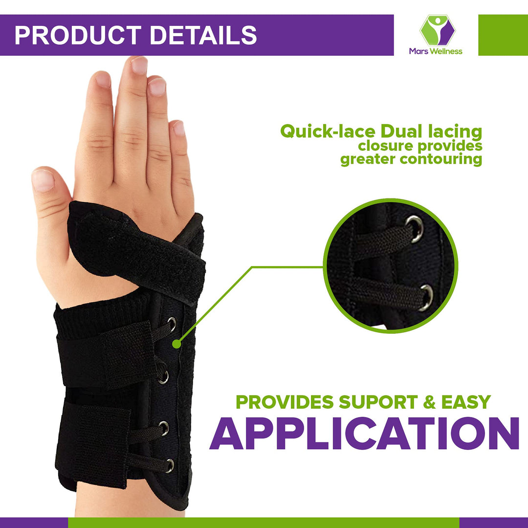 Toddler Universal Quick Lace Wrist Splint/Support Brace - Universal Size - Right