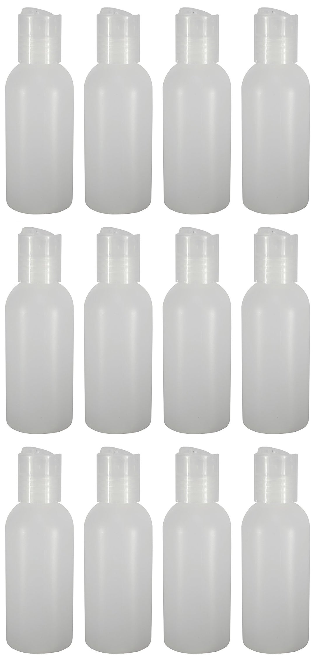 12 - Natural 2-ounce Bottles (Disc Cap)