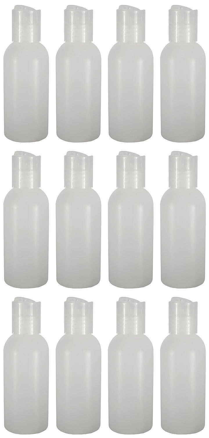 12 - Natural 2-ounce Bottles (Disc Cap)