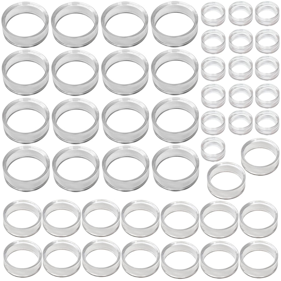 (48 Pack) Baseball Display Stand,Spheres Holder, Clear Baseball Ring, Sphere Stand,Round Display Stand for Golf Ball, Baseball, Softball, Tennis Ball, Spheres, Marbles, 3 Sizes: Large, Medium, Small