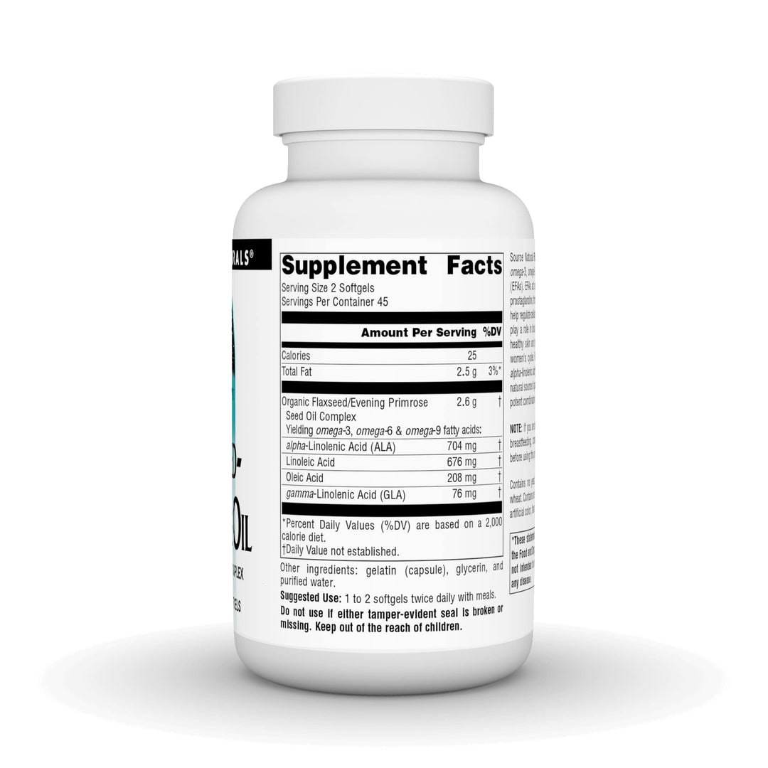 Flax Seed-Primrose Oil, Omega 3,6,9 EFA Complex, 1300mg - 90 Softgels