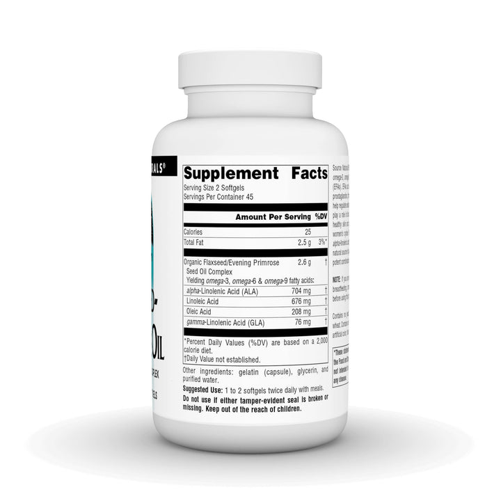 Flax Seed-Primrose Oil, Omega 3,6,9 EFA Complex, 1300mg - 90 Softgels