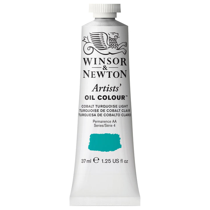 Winsor & Newton Artists' Oil Color, 37ml (1.25 oz) Tube, Cobalt Turquoise Light