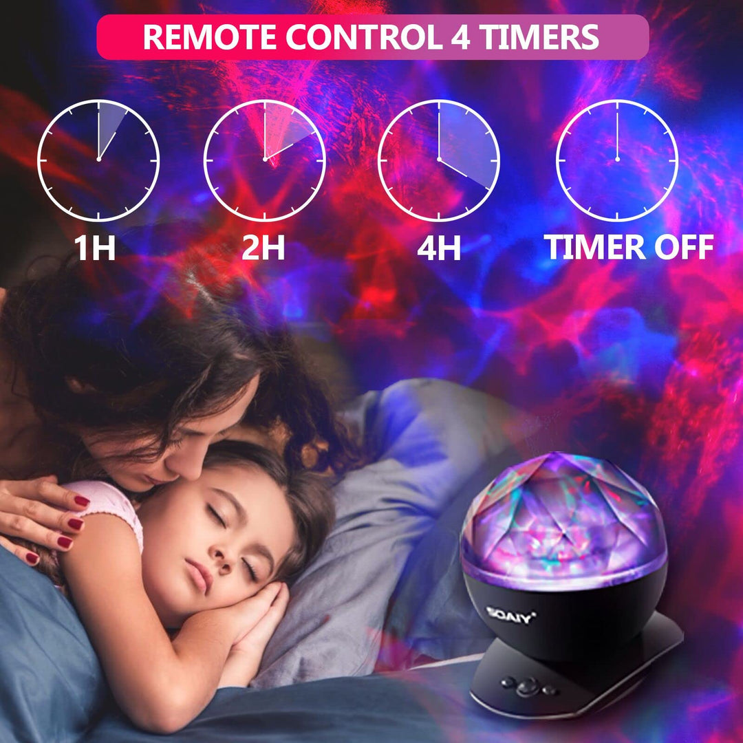 Galaxy Projector, Christmas Projector Star Projector with Bluetooth Speaker/Timer/Remote, White Noise Aurora Projector for Bedroom, Northern Ceiling Night Light Gift for Adults, Teenger, Baby, Kids