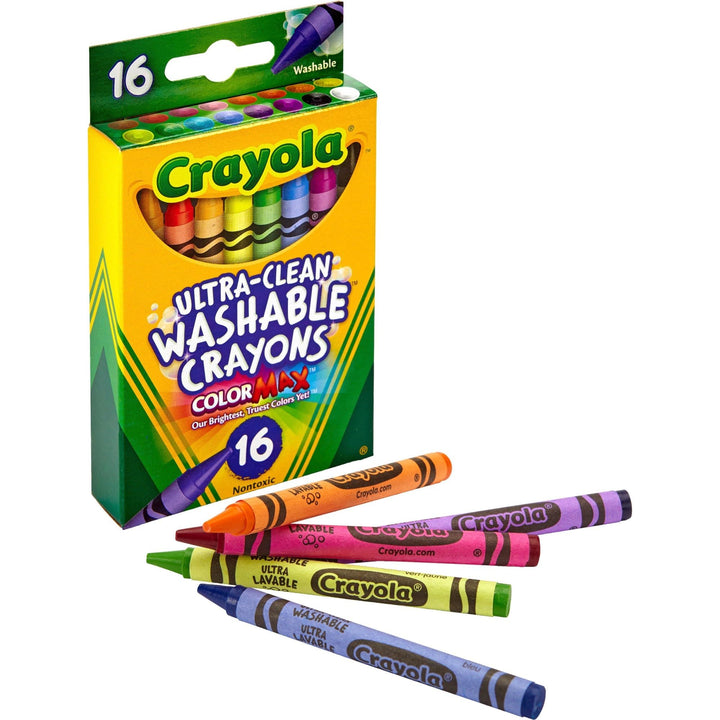 Ultra-Clean Washable Crayons (526916), 16 Colors