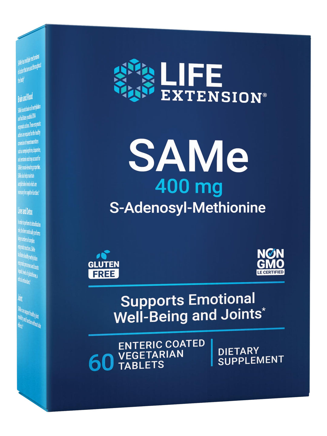 Same 400mg (S-Adenosyl-Methionine) - Supplement for Joint & Liver Support - Non-GMO, Gluten-Free, Tablet, 60 Count