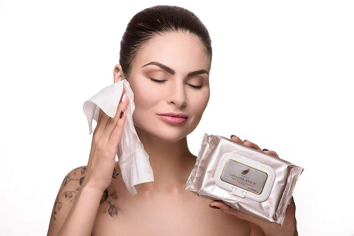 Fast Beauty Co Go Gorgeous Micellar Facial Makeup Remover Wipes, Daily Cleansing Face Towlettes to Remove Makeup and Mascara, Alcohol-Free, 30Count