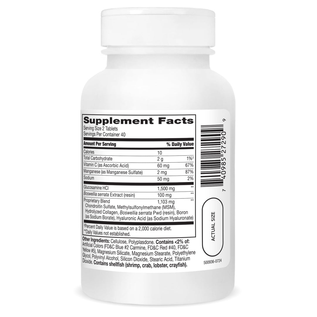 Glucosamine and Chondroitin, Advanced 3X Tablets, 80 Count